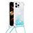 Custodia Silicone Cover Morbida Bling-Bling con Cinghia Cordino Mano S03 per Apple iPhone 13 Pro Max