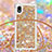 Custodia Silicone Cover Morbida Bling-Bling con Cinghia Cordino Mano S03 per Samsung Galaxy A01 Core