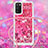 Custodia Silicone Cover Morbida Bling-Bling con Cinghia Cordino Mano S03 per Samsung Galaxy A02s