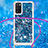 Custodia Silicone Cover Morbida Bling-Bling con Cinghia Cordino Mano S03 per Samsung Galaxy A02s