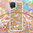 Custodia Silicone Cover Morbida Bling-Bling con Cinghia Cordino Mano S03 per Samsung Galaxy A12 Nacho