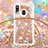 Custodia Silicone Cover Morbida Bling-Bling con Cinghia Cordino Mano S03 per Samsung Galaxy A40
