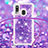Custodia Silicone Cover Morbida Bling-Bling con Cinghia Cordino Mano S03 per Samsung Galaxy A40