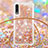 Custodia Silicone Cover Morbida Bling-Bling con Cinghia Cordino Mano S03 per Samsung Galaxy A50