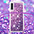 Custodia Silicone Cover Morbida Bling-Bling con Cinghia Cordino Mano S03 per Samsung Galaxy A70