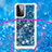 Custodia Silicone Cover Morbida Bling-Bling con Cinghia Cordino Mano S03 per Samsung Galaxy A72 5G