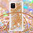 Custodia Silicone Cover Morbida Bling-Bling con Cinghia Cordino Mano S03 per Samsung Galaxy A81