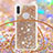 Custodia Silicone Cover Morbida Bling-Bling con Cinghia Cordino Mano S03 per Samsung Galaxy M11
