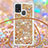 Custodia Silicone Cover Morbida Bling-Bling con Cinghia Cordino Mano S03 per Samsung Galaxy M21s