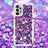 Custodia Silicone Cover Morbida Bling-Bling con Cinghia Cordino Mano S03 per Samsung Galaxy M32 5G