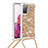 Custodia Silicone Cover Morbida Bling-Bling con Cinghia Cordino Mano S03 per Samsung Galaxy S20 Lite 5G