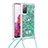 Custodia Silicone Cover Morbida Bling-Bling con Cinghia Cordino Mano S03 per Samsung Galaxy S20 Lite 5G