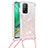 Custodia Silicone Cover Morbida Bling-Bling con Cinghia Cordino Mano S03 per Xiaomi Mi 10T 5G