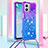 Custodia Silicone Cover Morbida Bling-Bling con Cinghia Cordino Mano YB1 per Motorola Moto G 5G (2023) Viola