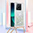 Custodia Silicone Cover Morbida Bling-Bling con Cinghia Cordino Mano YB2 per Xiaomi Mi 13T 5G Argento