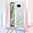 Custodia Silicone Cover Morbida Bling-Bling con Cinghia Cordino Mano YB3 per Google Pixel 8a 5G Argento