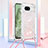 Custodia Silicone Cover Morbida Bling-Bling con Cinghia Cordino Mano YB3 per Google Pixel 8a 5G Oro Rosa