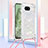 Custodia Silicone Cover Morbida Bling-Bling con Cinghia Cordino Mano YB3 per Google Pixel 8a 5G Rosa