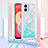 Custodia Silicone Cover Morbida Bling-Bling con Cinghia Cordino Mano YB3 per Samsung Galaxy M04