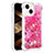 Custodia Silicone Cover Morbida Bling-Bling S01 per Apple iPhone 13 Rosa Caldo