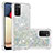 Custodia Silicone Cover Morbida Bling-Bling S01 per Samsung Galaxy A03s Argento