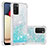 Custodia Silicone Cover Morbida Bling-Bling S01 per Samsung Galaxy A03s Cielo Blu