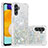Custodia Silicone Cover Morbida Bling-Bling S01 per Samsung Galaxy A13 5G Argento