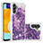 Custodia Silicone Cover Morbida Bling-Bling S01 per Samsung Galaxy A13 5G Viola