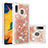 Custodia Silicone Cover Morbida Bling-Bling S01 per Samsung Galaxy A30 Oro