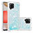 Custodia Silicone Cover Morbida Bling-Bling S01 per Samsung Galaxy A42 5G Cielo Blu
