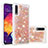 Custodia Silicone Cover Morbida Bling-Bling S01 per Samsung Galaxy A50 Oro