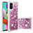 Custodia Silicone Cover Morbida Bling-Bling S01 per Samsung Galaxy A51 4G Rosso