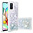 Custodia Silicone Cover Morbida Bling-Bling S01 per Samsung Galaxy A71 5G Argento