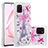Custodia Silicone Cover Morbida Bling-Bling S01 per Samsung Galaxy A81 Rosa