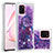 Custodia Silicone Cover Morbida Bling-Bling S01 per Samsung Galaxy A81 Viola