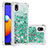 Custodia Silicone Cover Morbida Bling-Bling S01 per Samsung Galaxy M01 Core Verde