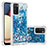 Custodia Silicone Cover Morbida Bling-Bling S01 per Samsung Galaxy M02s Blu