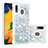 Custodia Silicone Cover Morbida Bling-Bling S01 per Samsung Galaxy M10S Argento