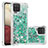 Custodia Silicone Cover Morbida Bling-Bling S01 per Samsung Galaxy M12 Verde