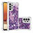 Custodia Silicone Cover Morbida Bling-Bling S01 per Samsung Galaxy M32 5G Viola