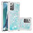 Custodia Silicone Cover Morbida Bling-Bling S01 per Samsung Galaxy Note 20 5G Cielo Blu