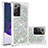 Custodia Silicone Cover Morbida Bling-Bling S01 per Samsung Galaxy Note 20 Ultra 5G Argento