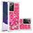 Custodia Silicone Cover Morbida Bling-Bling S01 per Samsung Galaxy Note 20 Ultra 5G Rosa Caldo