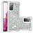 Custodia Silicone Cover Morbida Bling-Bling S01 per Samsung Galaxy S20 Lite 5G Argento
