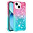 Custodia Silicone Cover Morbida Bling-Bling S02 per Apple iPhone 13 Rosa
