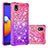 Custodia Silicone Cover Morbida Bling-Bling S02 per Samsung Galaxy A01 Core Rosa Caldo