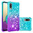 Custodia Silicone Cover Morbida Bling-Bling S02 per Samsung Galaxy A02 Cielo Blu