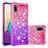 Custodia Silicone Cover Morbida Bling-Bling S02 per Samsung Galaxy A02 Rosa Caldo