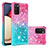 Custodia Silicone Cover Morbida Bling-Bling S02 per Samsung Galaxy A03s Rosa