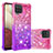 Custodia Silicone Cover Morbida Bling-Bling S02 per Samsung Galaxy A12 Rosa Caldo